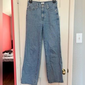 Aritzia Sunday Best Jupiter High Rise Wide Leg Medium Wash Jeans 0
